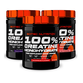 100% Flavoured Creatine Monohydrate Bundle (3x 300g)