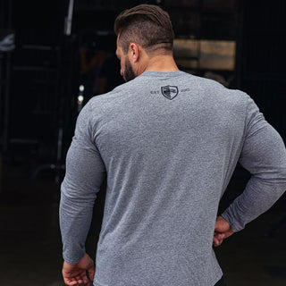 IRON DEFENDER L/S T-SHIRT (GREY HEATHER)