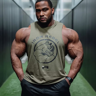 RHINO POWER HULK CUT TEE (ARMY)